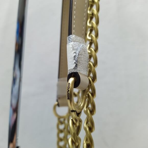 Coach Alie Signature Jacquard Ivory Chain Strap Crossbody Bag - NWT $550 - Picture 9 of 16